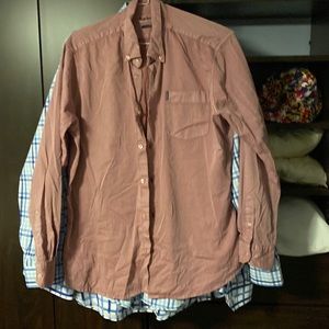 Salmon along sleeve button down by Barbour